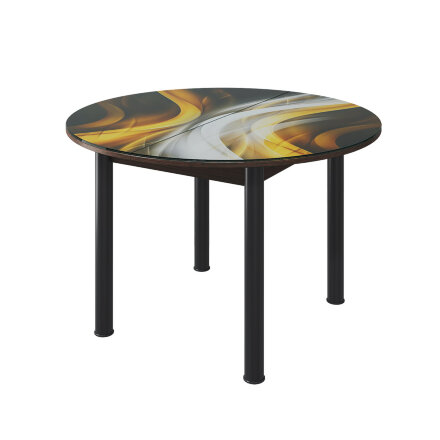 Стол круглый раздвижной Бостон Охра (брифинг) 