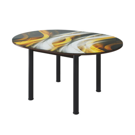 Стол круглый раздвижной Бостон Охра (брифинг) 