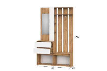 Вешалка с зеркалом Некст-1 